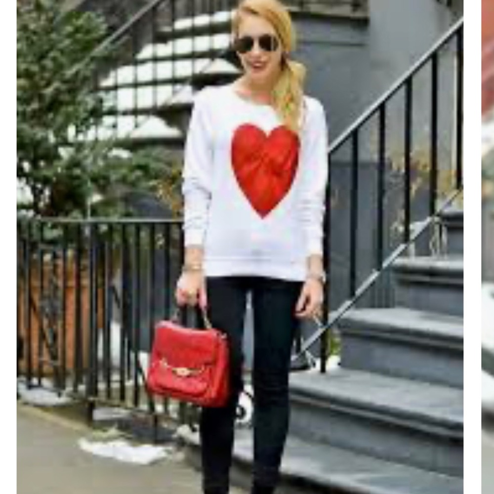 Wildfox sparkle heart sweatshirt -Worn once.